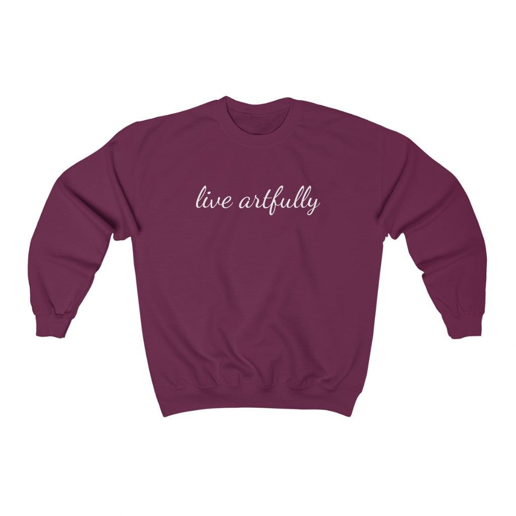 "Live Artfully" Unisex Heavy Blend™ Crewneck Sweatshirt