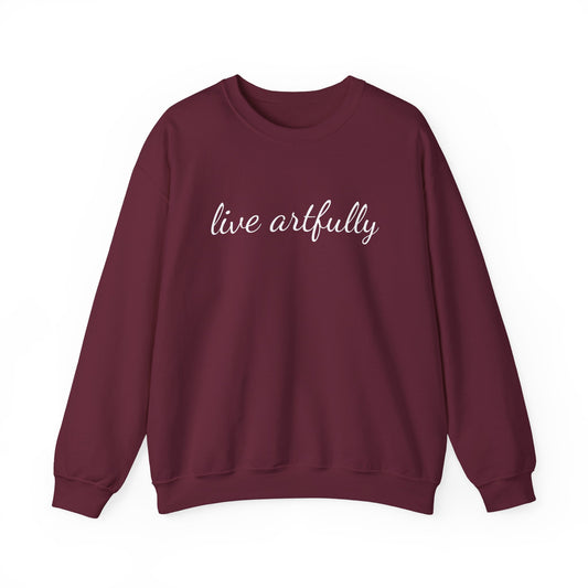"Live Artfully" Unisex Heavy Blend™ Crewneck Sweatshirt