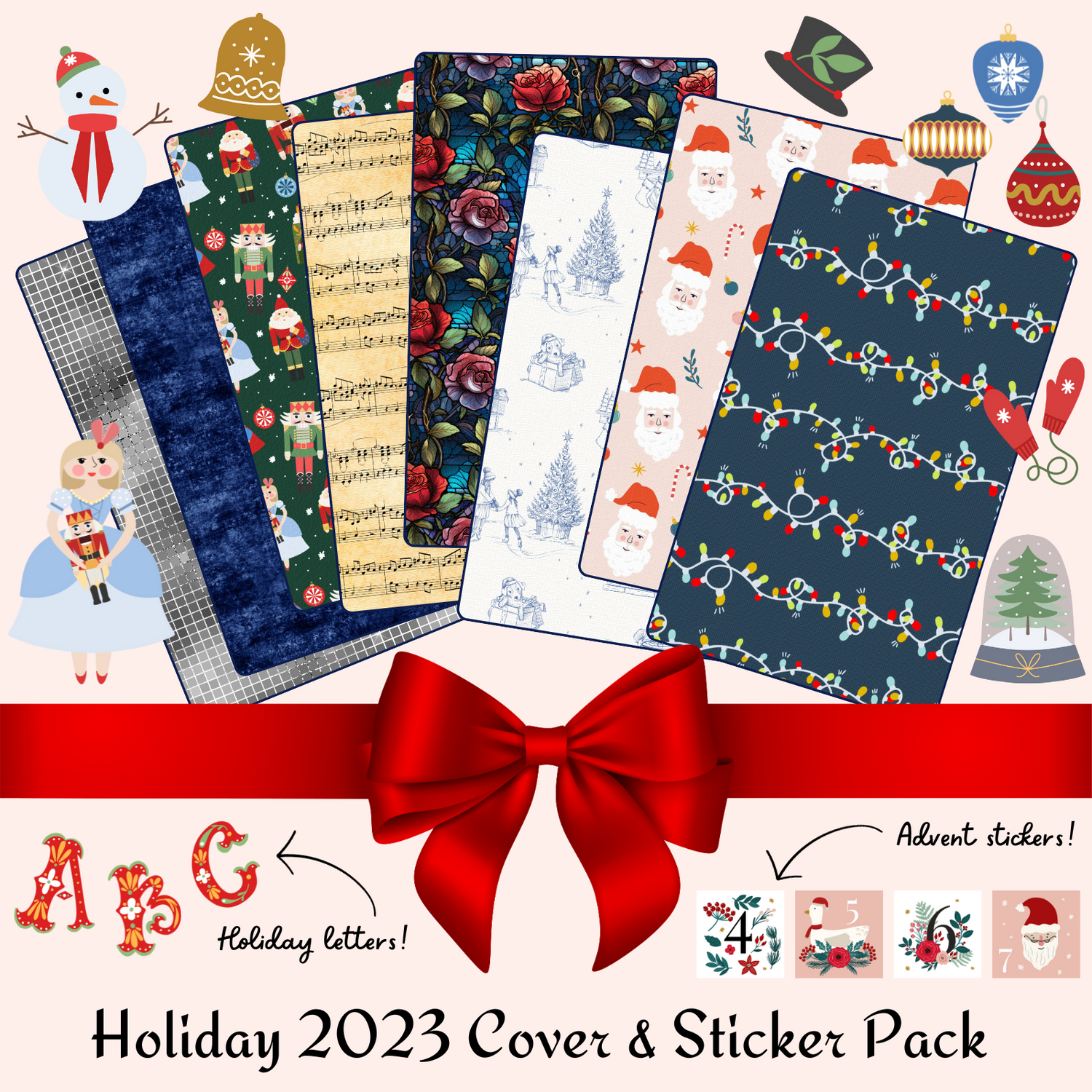 Festive Christmas - Scrapbook Paper & Sticker Kit