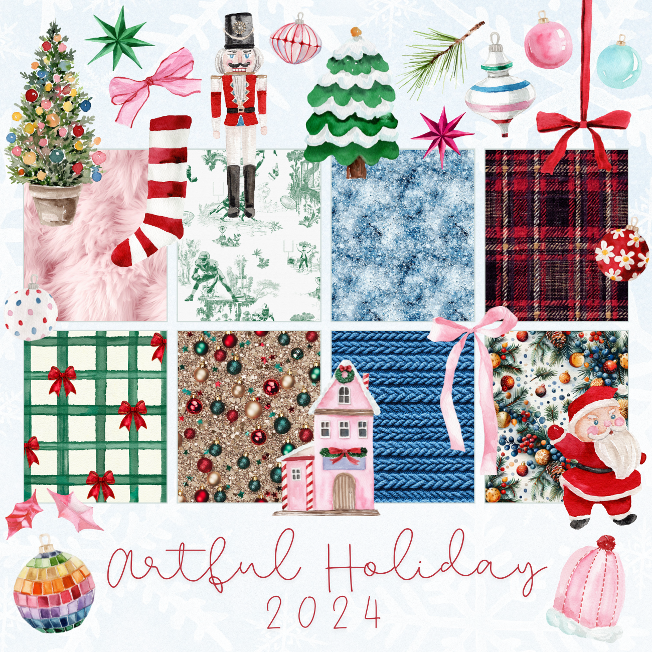 "Artful Holiday 2024" Cover and Sticker Pack