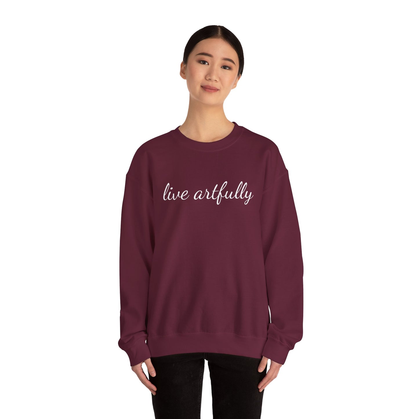 "Live Artfully" Unisex Heavy Blend™ Crewneck Sweatshirt