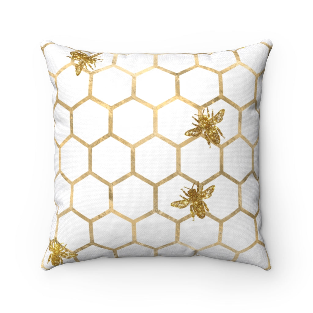 "Busy as a Bee" Square Pillow (14"x14")