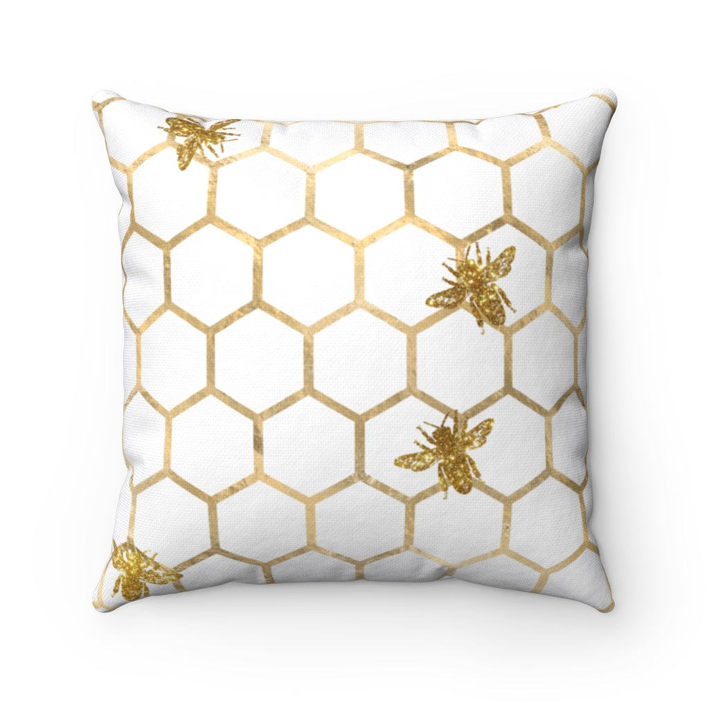 "Busy as a Bee" Square Pillow (14"x14")